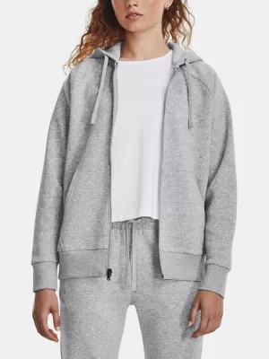 Damen-Sweatshirt UNDER ARMOUR RIVAL FLEECE FZ HOODIE 1379497-012 GRAU