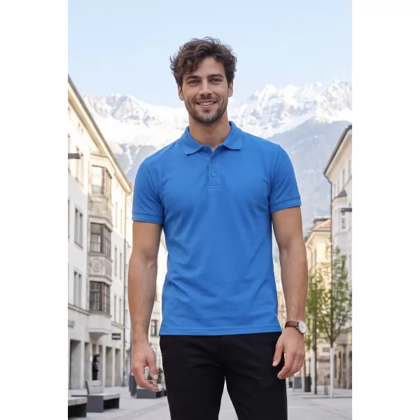 Herren-T-Shirt mit Kragen ALTISPORT NoPrint NP/ALM302 SCHNORCHEL BLAU 