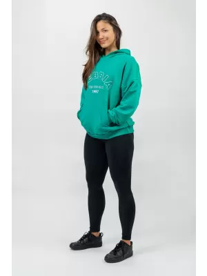 Übergroßes Kapuzensweatshirt GYM RAT 256 GREEN Nebbia