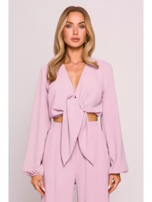 Crop-Top für Damen MOE M861 KREPPROSA