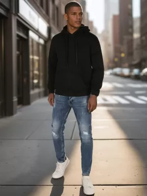 Herren -Sweatshirt DSTREET BX5914 SCHWARZ