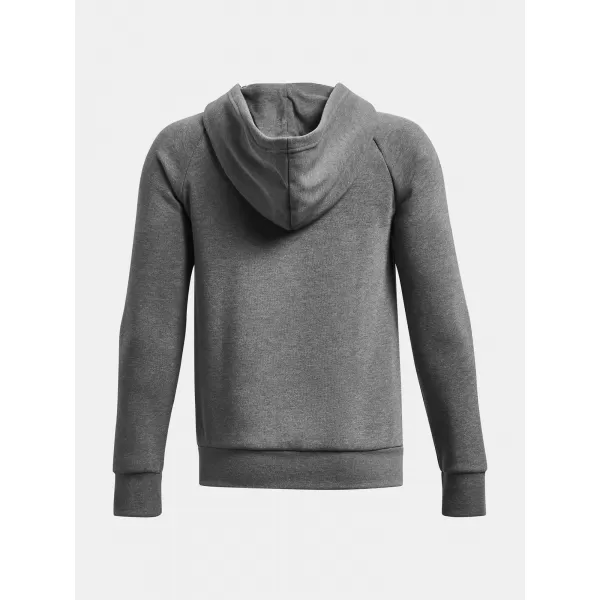 Jungen-Sweatshirt UNDER ARMOUR RIVAL FLEECE FZ HOODIE 1379794-025 GRAU 