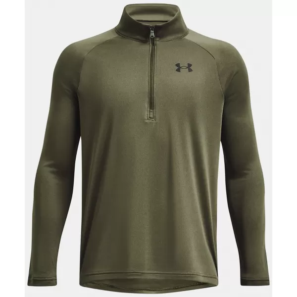  T-Shirt für Jungen UNDER ARMOUR TECH 2.0 1/2 ZIP 1363286-390 GRÜN 