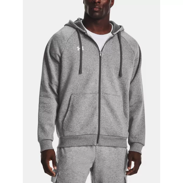  Herren-Sweatshirt UNDER ARMOUR UA RIVAL FLEECE FZ HOODIE GRAU 