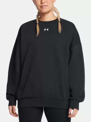 Damen-Sweatshirt UNDER ARMOUR RIVAL FLEECE OS CREW SCHWARZ