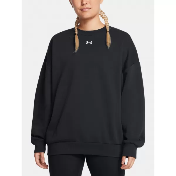  Damen-Sweatshirt UNDER ARMOUR RIVAL FLEECE OS CREW SCHWARZ 