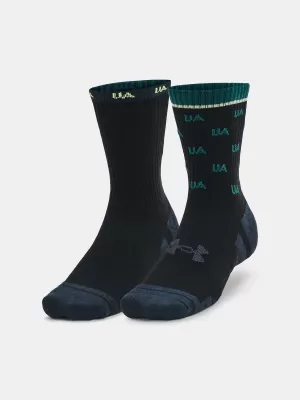Socken UNDER ARMOUR PERF COTTON NOV MID (2 PÁRY) 1379534-002 SCHWARZ