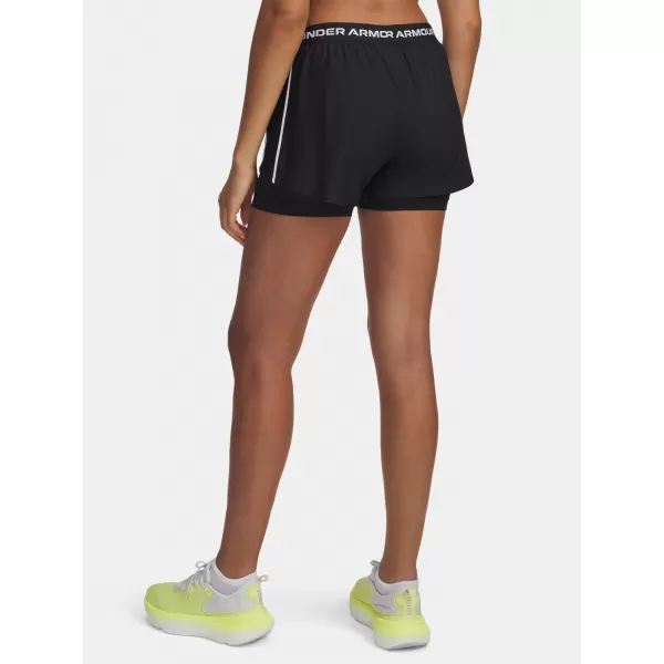  Damen-Shorts UNDER ARMOUR TECH PLAY UP 2IN1 SHORTS 1389895-001 SCHWARZ 