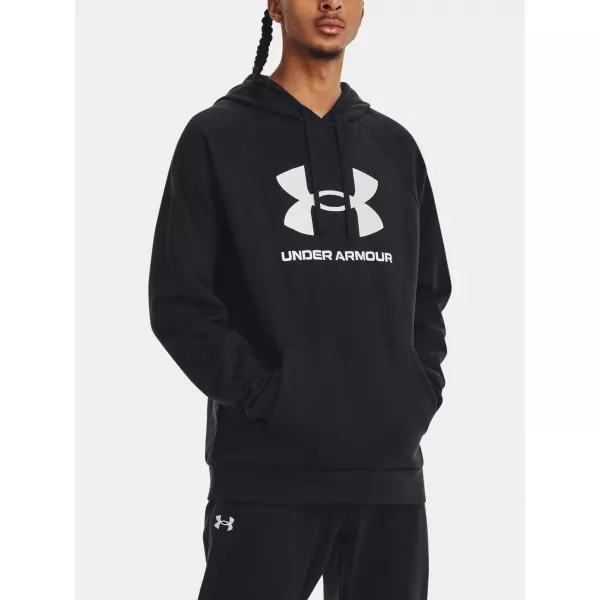  Herren-Sweatshirt UNDER ARMOUR RIVAL FLEECE LOGO HD 1379758-001 SCHWARZ 