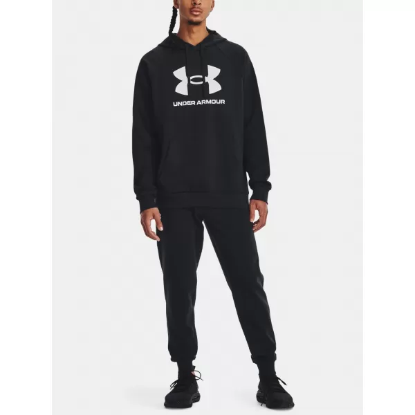  Herren-Sweatshirt UNDER ARMOUR RIVAL FLEECE LOGO HD 1379758-001 SCHWARZ 