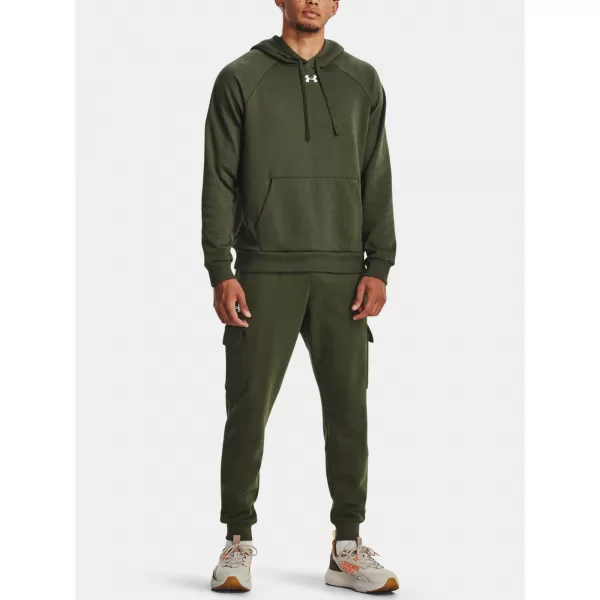  Herren-Sweatshirt UNDER ARMOUR RIVAL FLEECE HOODIE 1379757-390 GRÜN 