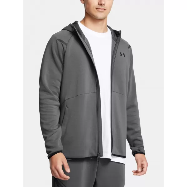  Herren-Sweatshirt UNDER ARMOUR UA UNSTOPPABLE FLC FZ HD EU GRAU 