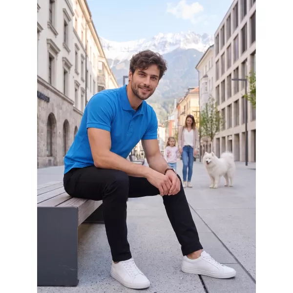  Herren-T-Shirt mit Kragen ALTISPORT NoPrint NP/ALM302 SCHNORCHEL BLAU 