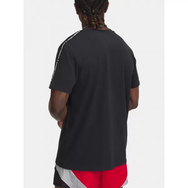  Herren-T-Shirt UNDER ARMOUR ICON HWT TEE TAPING 1390300-001 SCHWARZ 