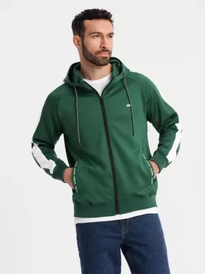 Herren -Sweatshirt OMBRE OM-SSZP-0210 DUNKELGRÜN