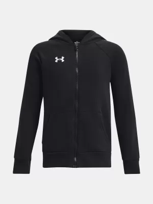 Jungen-Sweatshirt UNDER ARMOUR RIVAL FLEECE FZ HOODIE 1379794-001 SCHWARZ