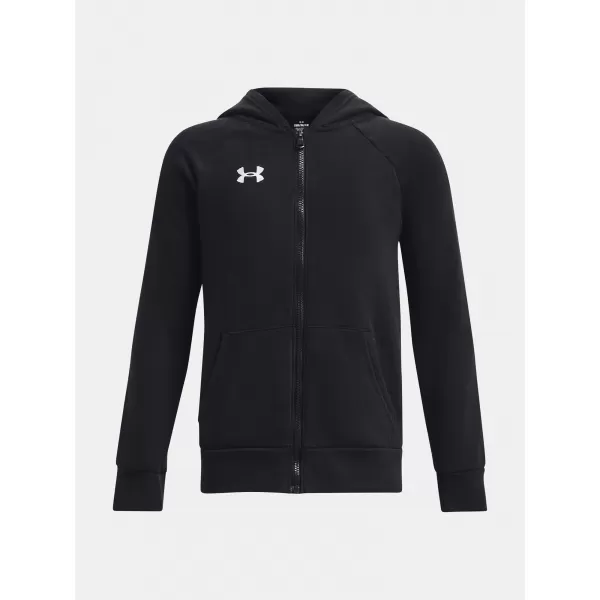  Jungen-Sweatshirt UNDER ARMOUR RIVAL FLEECE FZ HOODIE 1379794-001 SCHWARZ 