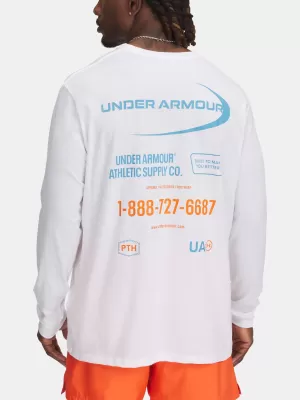 Herren-T-Shirt UNDER ARMOUR M WORKWEAR LOGO LS 1390167-100 WEIß