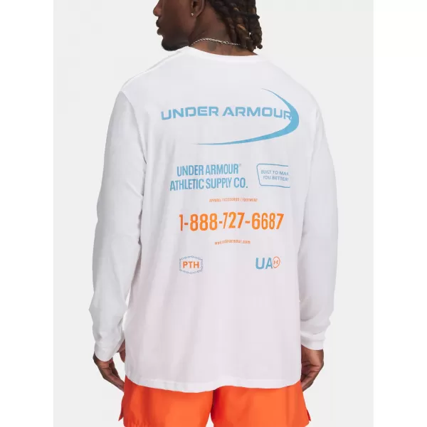  Herren-T-Shirt UNDER ARMOUR M WORKWEAR LOGO LS 1390167-100 WEIß 