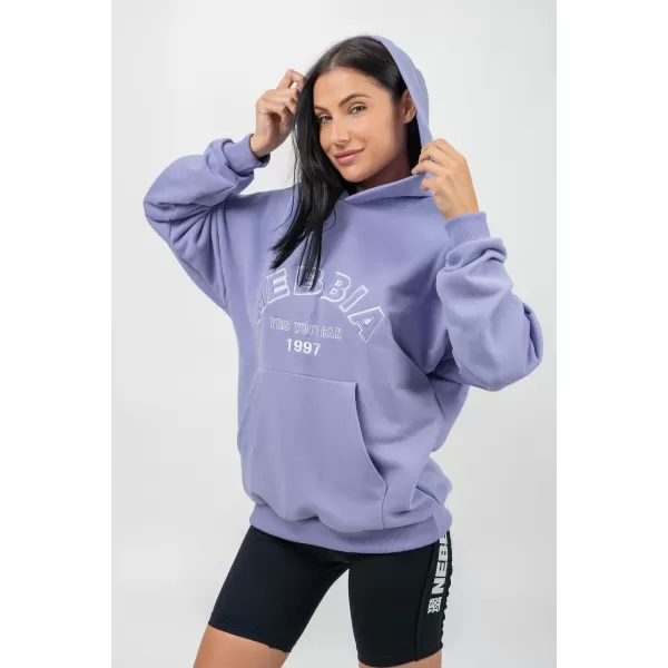  Übergroßer Kapuzenpullover GYM RAT 256 LIGHT PURPLE Nebbia 