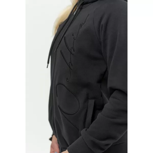  Damen-Sport-Hoodie INTENSE Signature 845 BLACK Nebbia 