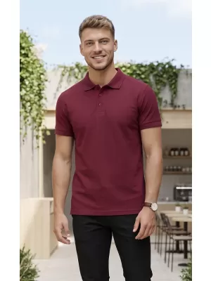 Herren t -Shirt mit einem Kragen ALTISPORT NoPrint NP/ALM302 GRANAT