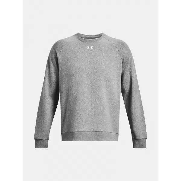  Herren-Sweatshirt UNDER ARMOUR RIVAL FLEECE CREW 1379755-025 GRAU 