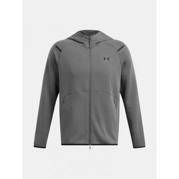  Herren-Sweatshirt UNDER ARMOUR UA UNSTOPPABLE FLC FZ HD EU GRAU 