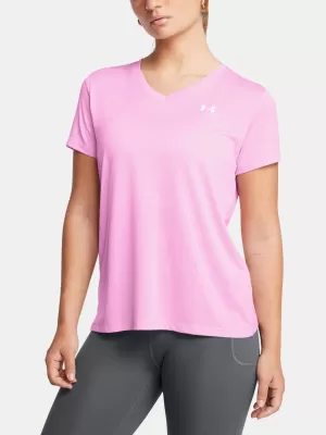 Damen-T-Shirt UNDER ARMOUR TECH SSV- TWIST 1384227-638 ROSA