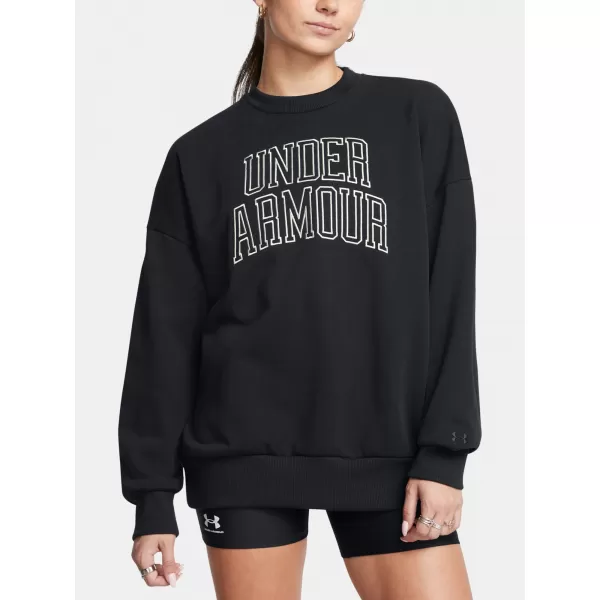  Damen-Sweatshirt UNDER ARMOUR ICON HWT TERRY OS CREW 1386493-001 SCHWARZ 