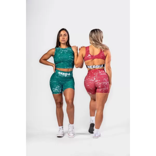  HAMMIES 615 GRÜN Nebbia hoch taillierte 5-Zoll-Leggings-Shorts 