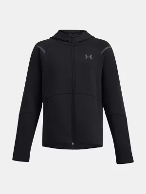 Jungen-Sweatshirt UNDER ARMOUR B UNSTOPPABLE FLC FZ 1386687-001 SCHWARZ