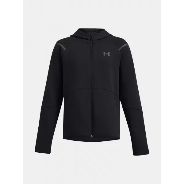  Jungen-Sweatshirt UNDER ARMOUR B UNSTOPPABLE FLC FZ 1386687-001 SCHWARZ 