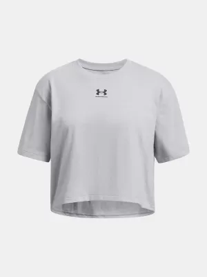 Mädchen-T-Shirt UNDER ARMOUR RIVAL SS 1389755-011 GRAU