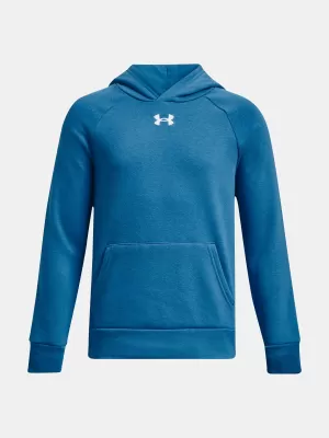 Jungen-Sweatshirt UNDER ARMOUR RIVAL FLEECE HOODIE 1379792-466 BLAU