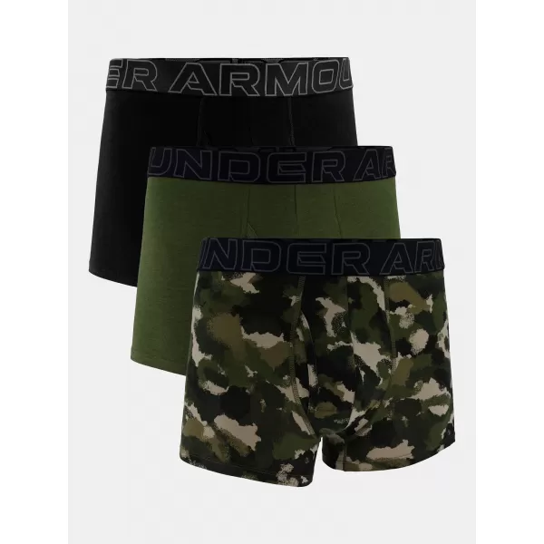  Herren-Boxershorts UNDER ARMOUR M PERF COTTON NOV 3IN 1383892-391 GRÜN 