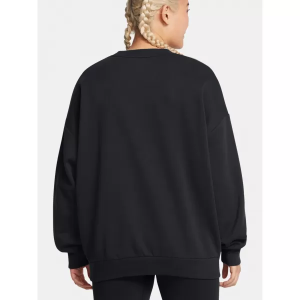  Damen-Sweatshirt UNDER ARMOUR RIVAL FLEECE OS CREW SCHWARZ 