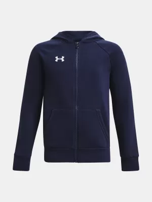 Jungen-Sweatshirt UNDER ARMOUR RIVAL FLEECE FZ HOODIE 1379794-410 BLAU