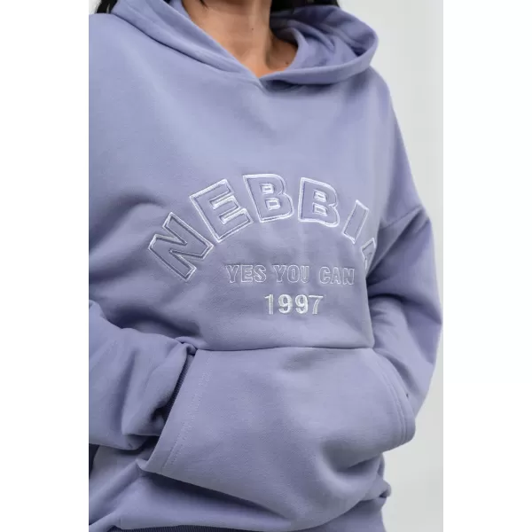  Übergroßer Kapuzenpullover GYM RAT 256 LIGHT PURPLE Nebbia 