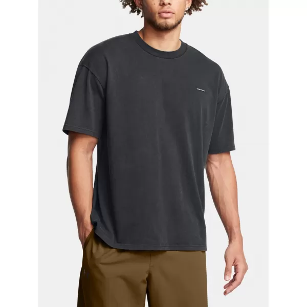 Herren-T-Shirt UNDER ARMOUR M HW OS LOGO WASH SS 1389147-001 SCHWARZ 
