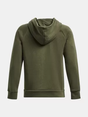 Jungen-Sweatshirt UNDER ARMOUR RIVAL FLEECE HOODIE 1379792-390 GRÜN