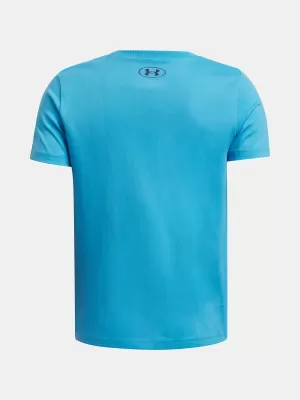 T-Shirt für Jungen UNDER ARMOUR B SPLIT BIG LOGO SS 1390003-452 BLAU