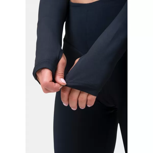  Sports HERO Langarm-Crop-Top 585 BLACK Nebbia 