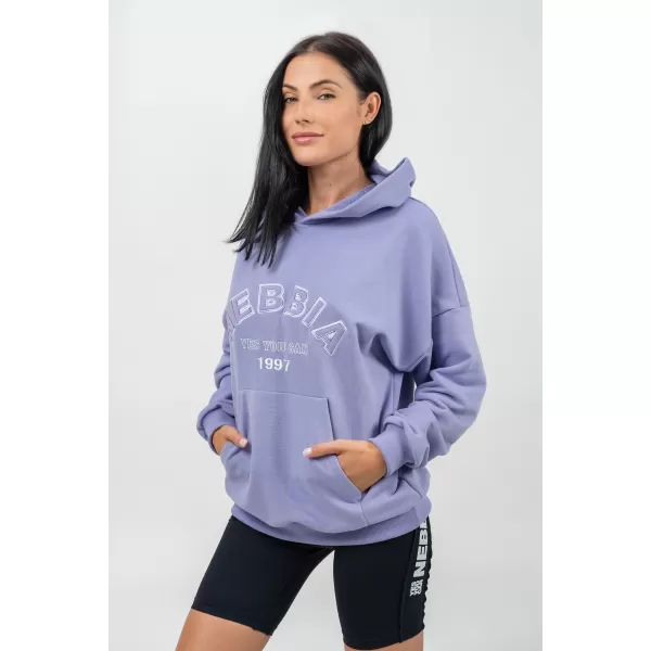  Übergroßer Kapuzenpullover GYM RAT 256 LIGHT PURPLE Nebbia 