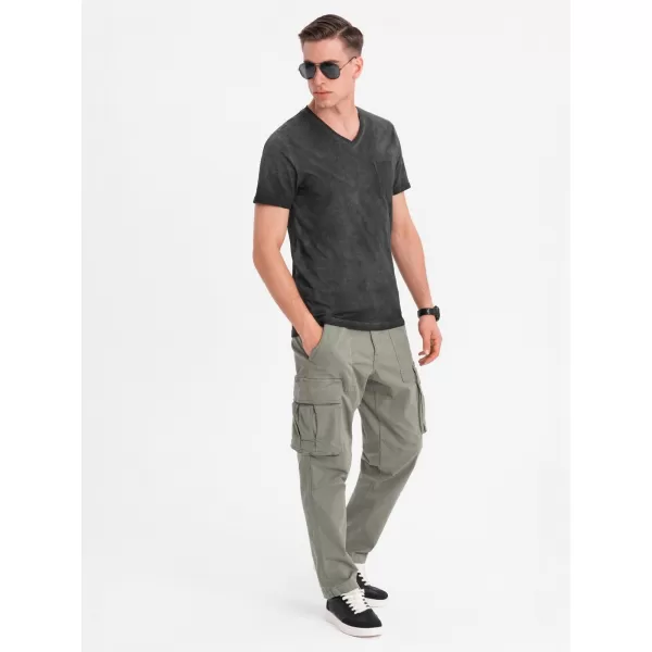  Hemd OMBRE OM-TSWT-0242 SCHWARZ 