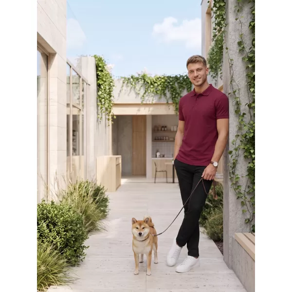  Herren t -Shirt mit einem Kragen ALTISPORT NoPrint NP/ALM302 GRANAT 