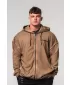 Ausgewaschenes Sweatshirt mit Reißverschluss GYM BRO 362 HELLBRAUN Nebbia