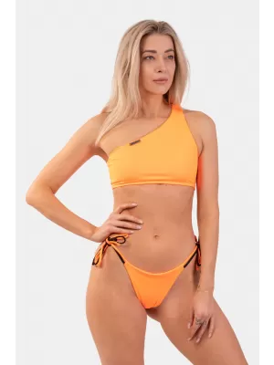 Orangefarbenes One-Shoulder-Bandeau-Bikinioberteil – Top 449 ORANGE Nebbia