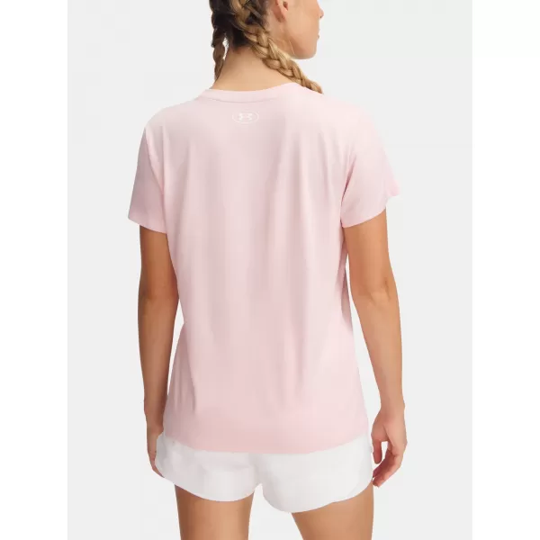 Damen-T-Shirt UNDER ARMOUR TECH SSV- TWIST 1384227-647 ROSA 