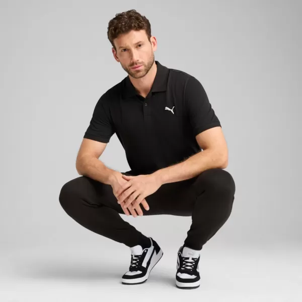  Herren t -Shirt mit einem Kragen PUMA ESS PIQUE POLO 682554-01 SCHWARZ 